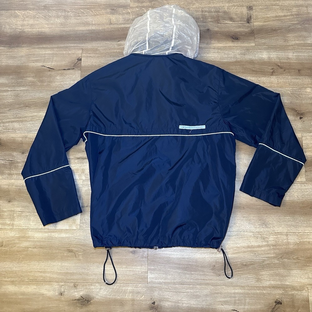 Vintage Tommy Hilfiger Windbreaker Mens Large Navy Blue Athleisure Running Y2K - Picture 4 of 11